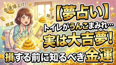 【夢占い】トイレがうんこまみれ…実は大吉夢！損する前に知るべき金運