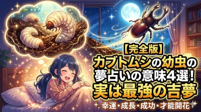 【完全版】カブトムシの幼虫の夢占いの意味4選！実は最強の吉夢