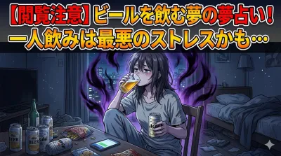 【閲覧注意】ビールを飲む夢の夢占い！一人飲みは最悪のストレスかも。。。