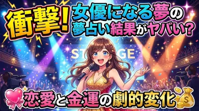 衝撃！女優になる夢の夢占い結果がヤバい？恋愛と金運の劇的変化
