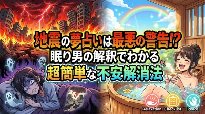 地震の夢占いは最悪の警告！？眠り男の解釈でわかる超簡単な不安解消法