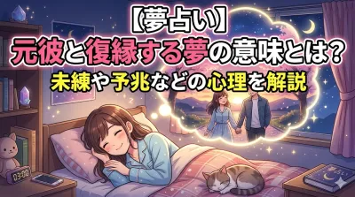 【夢占い】元彼と復縁する夢の意味とは？未練や予兆などの心理を解説