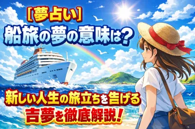 【夢占い】船旅の夢の意味は？新しい人生の旅立ちを告げる吉夢を徹底解説！