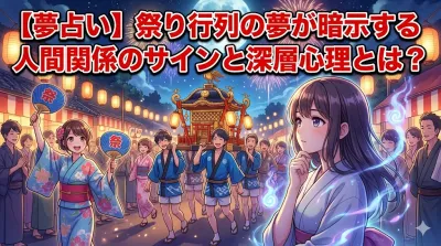 【夢占い】祭り行列の夢が暗示する人間関係のサインと深層心理とは？