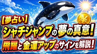 【夢占い】シャチジャンプの夢の真意！飛躍と金運アップのサインを解説