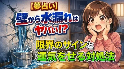 【夢占い】壁から水漏れはヤバい？限界のサインと運気を好転させる対処法