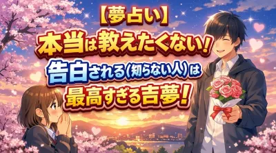 【夢占い】本当は教えたくない！告白される（知らない人）は最高すぎる吉夢！