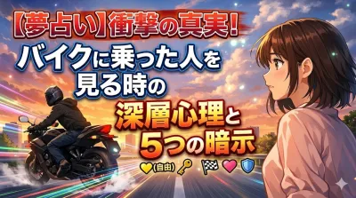 【夢占い】衝撃の真実！バイクに乗った人を見る時の深層心理と5つの暗示