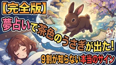 【完全版】夢占いで茶色のうさぎが出た！9割が知らない本当のサイン