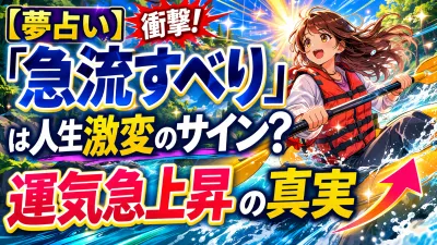 【夢占い】衝撃！「急流すべり」は人生激変のサイン？運気急上昇の真実