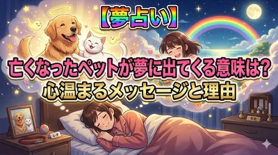 【夢占い】亡くなったペットが夢に出てくる意味は？心温まるメッセージと理由