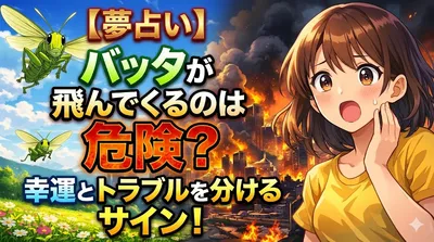 【夢占い】 バッタが飛んでくるのは危険？幸運とトラブルを分けるサイン！
