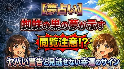 【夢占い】閲覧注意！？蜘蛛の巣の夢が示すヤバい警告と見逃せない幸運のサイン