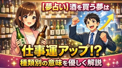 【夢占い】酒を買う夢は仕事運アップ？種類別の意味を優しく解説！
