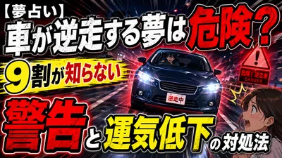 【夢占い】車が逆走する夢は危険？9割が知らない警告と運気低下の対処法
