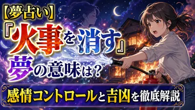 【夢占い】「火事を消す」夢の意味は？感情コントロールと吉凶を徹底解説