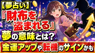 【夢占い】「財布を盗まれる」夢の意味とは？金運アップや転機のサインかも
