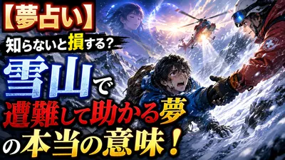 【夢占い】知らないと損する？雪山で遭難して助かる夢の本当の意味！