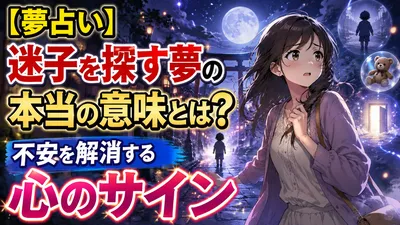 【夢占い】迷子を探す夢の本当の意味とは？不安を解消する心のサイン