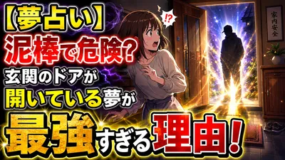 【夢占い】泥棒で危険？玄関のドアが開いている夢が最強すぎる理由！
