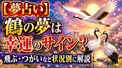 【夢占い】鶴の夢は幸運のサイン？飛ぶ・つがいなど状況別に解説