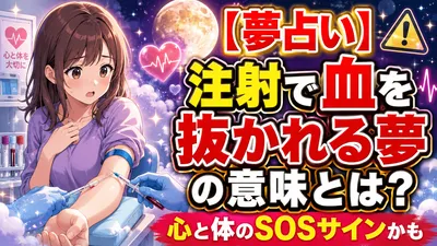 【夢占い】注射で血を抜かれる夢の意味とは？心と体のSOSサインかも
