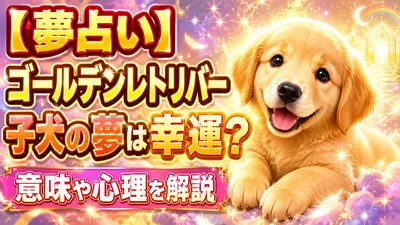 【夢占い】ゴールデンレトリバー子犬の夢は幸運？意味や心理を解説