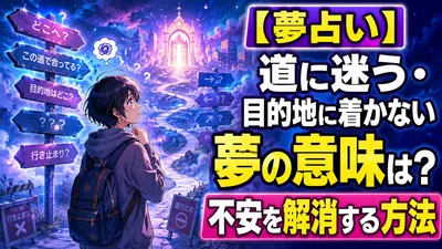 【夢占い】道に迷う・目的地に着かない夢の意味は？不安を解消する方法