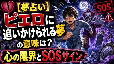 【夢占い】ピエロに追いかけられる夢の意味は？心の限界とSOSサイン
