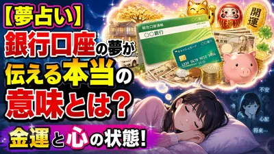 【夢占い】銀行口座の夢が伝える本当の意味とは？金運と心の状態！