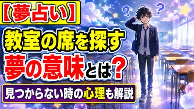 【夢占い】教室の席を探す夢の意味とは？見つからない時の心理も解説
