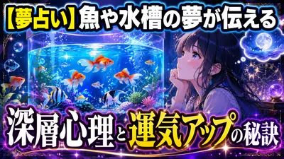 【夢占い】魚や水槽の夢が伝える深層心理と運気アップの秘訣