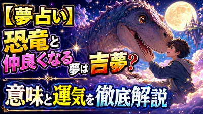 【夢占い】恐竜と仲良くなる夢は吉夢？意味と運気を徹底解説