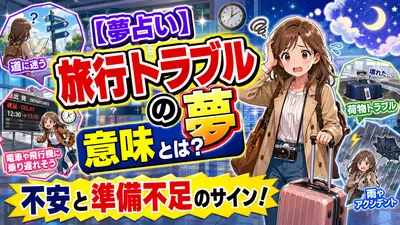 【夢占い】旅行トラブルの夢を見る意味とは？不安と準備不足のサイン！