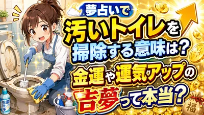 夢占いで汚いトイレを掃除する意味は？金運や運気アップの吉夢って本当？