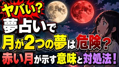 ヤバい？夢占いで月が2つの夢は危険？赤い月が示す意味と対処法！