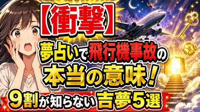 【衝撃】夢占いで飛行機事故の本当の意味！9割が知らない吉夢5選