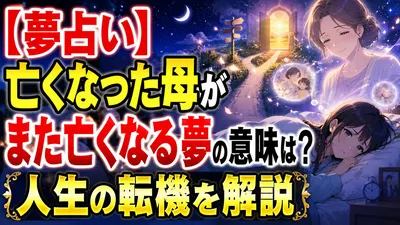 【夢占い】亡くなった母がまた亡くなる夢の意味は？人生の転機を解説