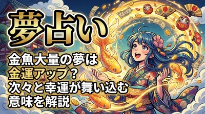 夢占い 金魚大量の夢は金運アップ？次々と幸運が舞い込む意味を解説