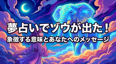 夢占いでゾウが出た！象徴する意味とあなたへのメッセージとは